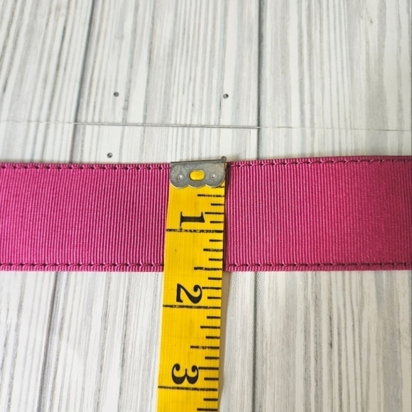 Yves Saint Laurent Rive Gauche Woven Cinch Waist Belt in Pink Size 28 - Picture 9 of 9
